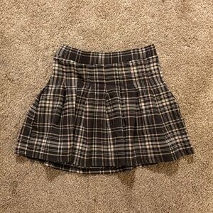 Full tilt pleated plaid skirt